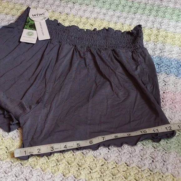 NWT WiWi Large Bamboo High Waist Grey Shorts - Picture 7 of 12